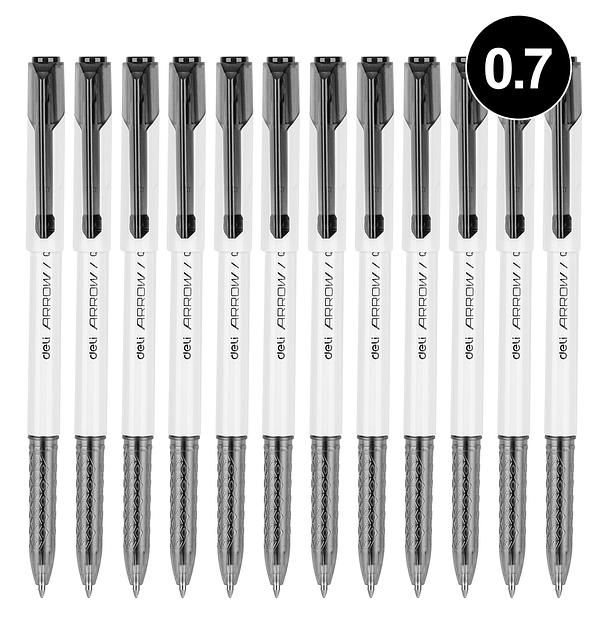 Ручка шариковая Deli EQ23-BK 0.7мм белый черные чернила (1шт) фото 4