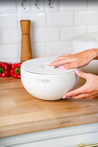 Термомиска с крышкой Fitsch, 3 литра, белая фото 5