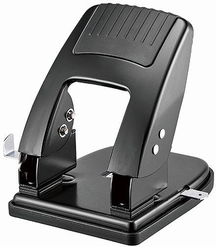 Дырокол Kw-Trio Cool Heavy Duty 09865BLACK макс.:40лист. металл черный отв.:2 с линейкой фото 1