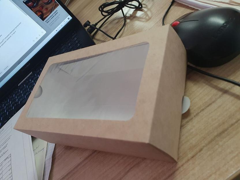 Картонная упаковка для еды 180×90×47 мм фото 2