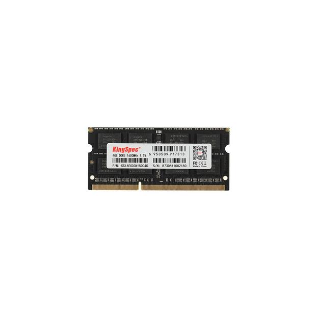 Оперативная память KINGSPEC KS1600D3N15004G DDR3 - 1x 4ГБ 1600МГц, для ноутбуков (SO-DIMM), Ret фото 1