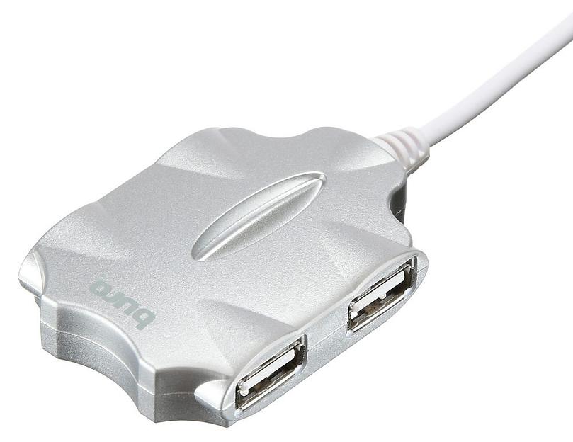 Разветвитель USB 2.0 Buro BU-HUB4-0.5-U2.0-Candy 4порт. серебристый фото 5