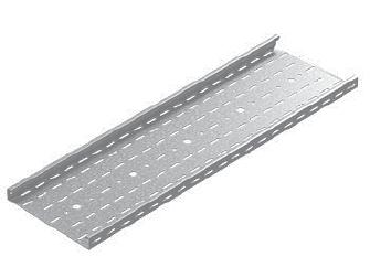 ПЛКП-150х110х3000-2,0-СЦ OSTEC Промышленный лоток кабельный перфорированный 150х110х3000, толщ. 2,0 мм, Сендзимир цинк фото 1