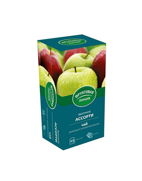 Чай байховый ассорти с ароматом яблока 25×1.5 г в конверте опт фото 1