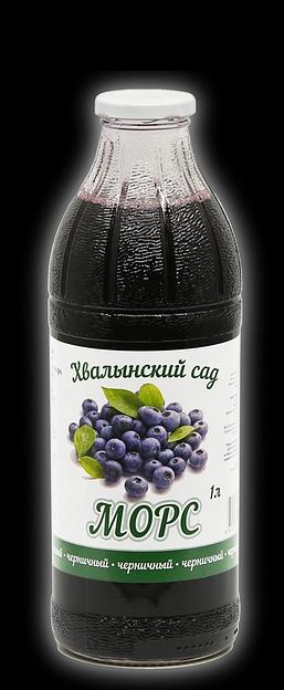 Ягодно-фруктовый морс «Черника» в стеклянной бутылке, 1 л, опт фото 1