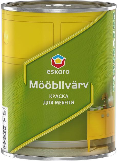 Акриловая краска для мебели "Eskaro Mooblivarv" База А 0,9л фото 1