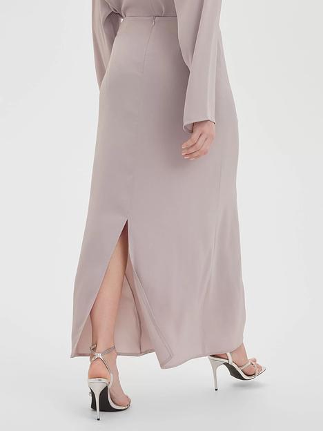 Юбка в бельевом стиле, кофейный, опт фото 3