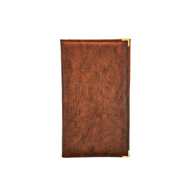 Папка для счетов 22*11см кож.зам.-шелк светло-корич. /1/ фото 1