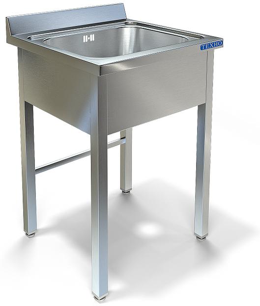 Ванна моечная цельнотянутая односекционная с фартуком ВМ-12/657 (700x700x850 мм) фото 1