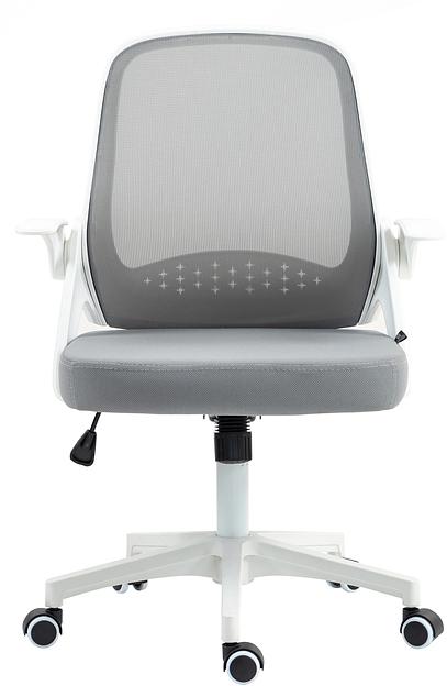 Кресло Cactus CS-WMC212-GY белый/серый сетка/ткань низк.спин. крестов. пластик пластик белый фото 3