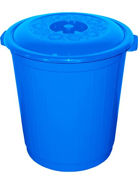 Бак (80 л) синий с крышкой фото 1