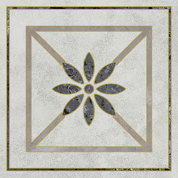 Декор Kerama Marazzi Серенада Вставка 2 лаппатированный обрезной 72x72 фото 1