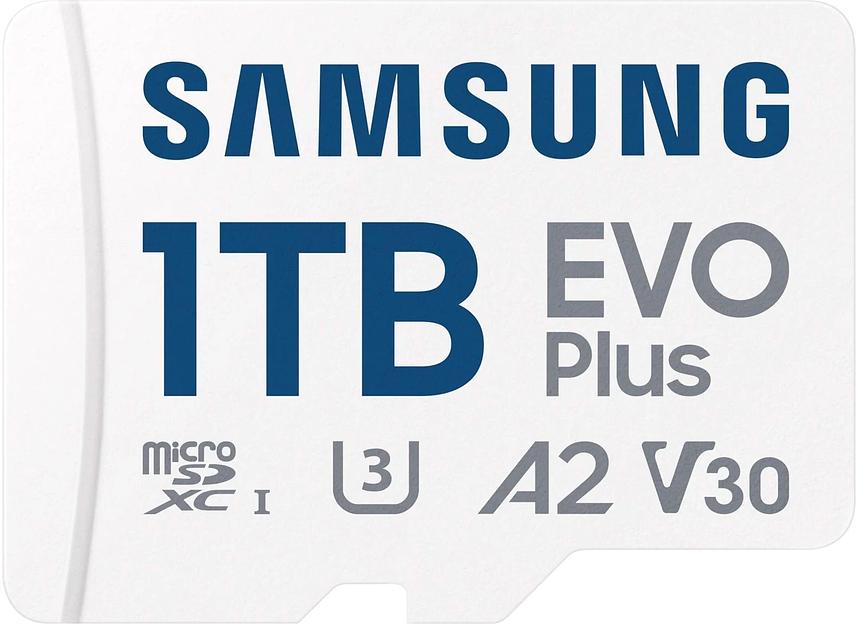 Флеш карта microSDXC 1TB Samsung MB-MC1T0SA EVO Plus V30 A2 + adapter фото 2