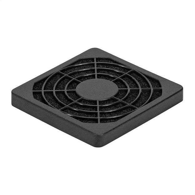 Exegate EX295252RUS Решетка для вентилятора с фильтром 60х60 ExeGate EG-060PSFB (60x60 мм, пластиковая, квадратная, с пылевым фильтром, черная) фото 1