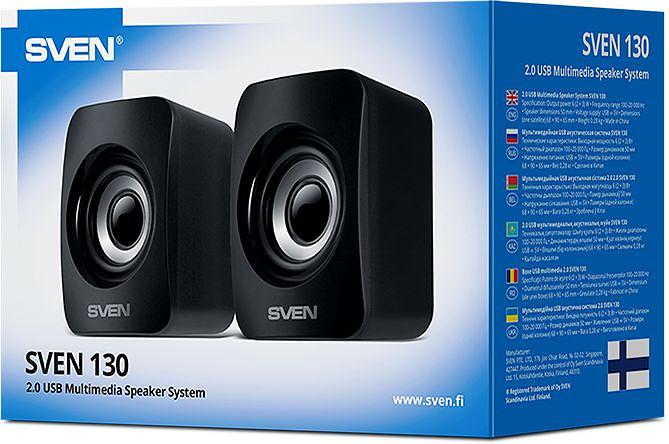 AC SVEN 130, черный (6 Вт, питание USB) Sven SV-020224 фото 4