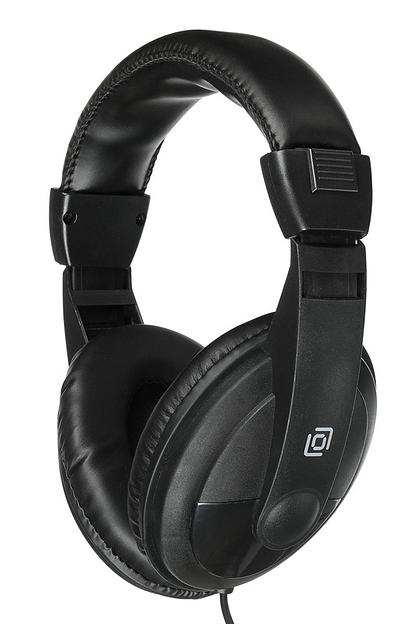 Наушники мониторные Оклик HP-M211V 1.8м черный проводные оголовье фото 1