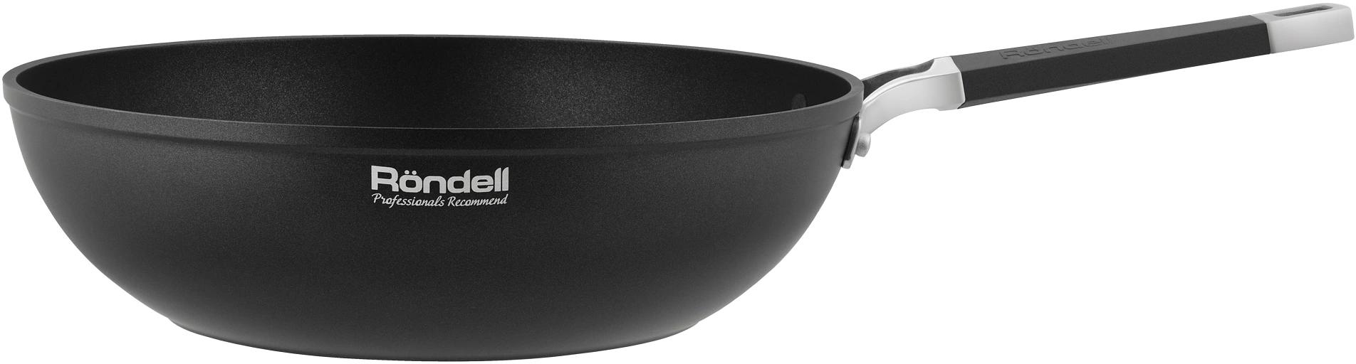 Сковорода ВОК (WOK) Rondell Stolz RDA-1771 круглая 28см покрытие: Xylan Plus ручка несъемная (без крышки) серый фото 2
