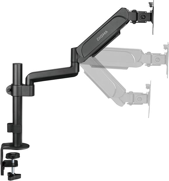Кронштейн для мониторов ЖК Digma D-MM201 черный 17"-32" макс.9кг крепление к столешнице поворот и наклон фото 8