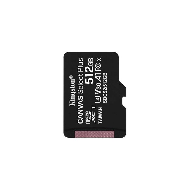 Карта памяти microSDXC UHS-I U3 Kingston Canvas Select Plus 512 ГБ, 100 МБ/с, SDCS2/512GBSP, 1 шт., без адаптера фото 1
