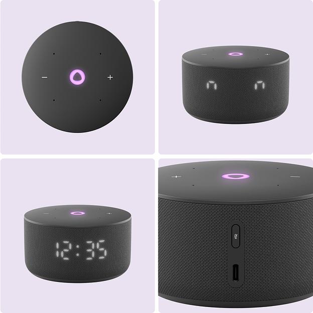 Яндекс Новая Станция Мини 3 (с часами)умная колонка с Алисой, черный фото 2