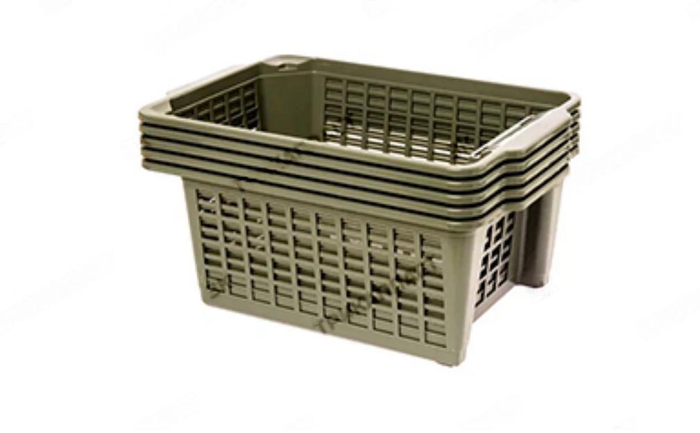 Корзина бытовая Трикапласт зеленая ОПТ фото 1