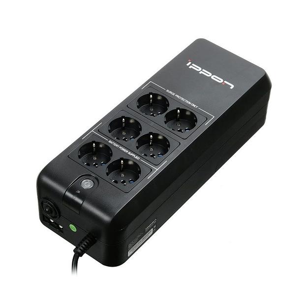 Источник бесперебойного питания Ippon Back Verso 400 200Вт 400ВА черный фото 2