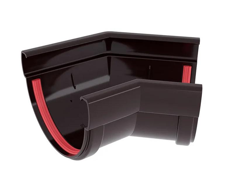 Водосток ПВХ Grand Line угол желоба «Дизайн 135» 135° цветной фото 5