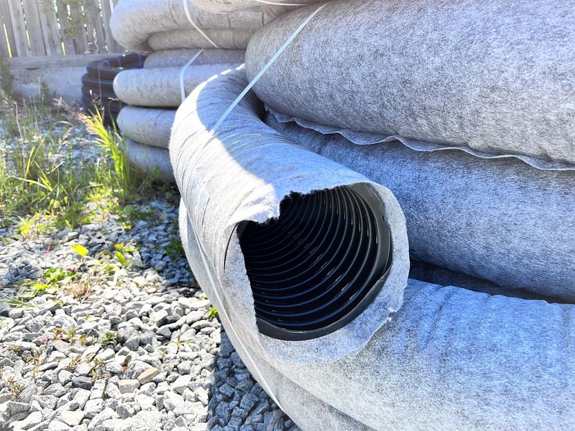 Труба ПНД 125 мм гофрированная дренажная бухта 50м фото 2