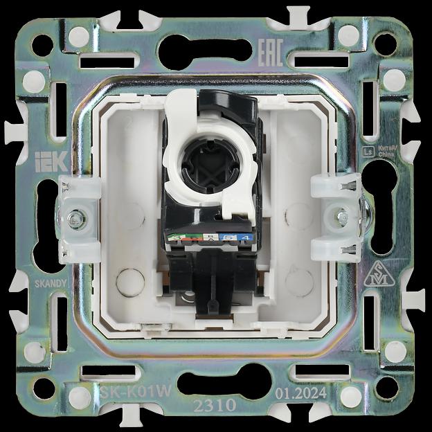SKANDY Розетка компьютерная RJ45 кат.5E SK-K01W арктический белый IEK фото 6