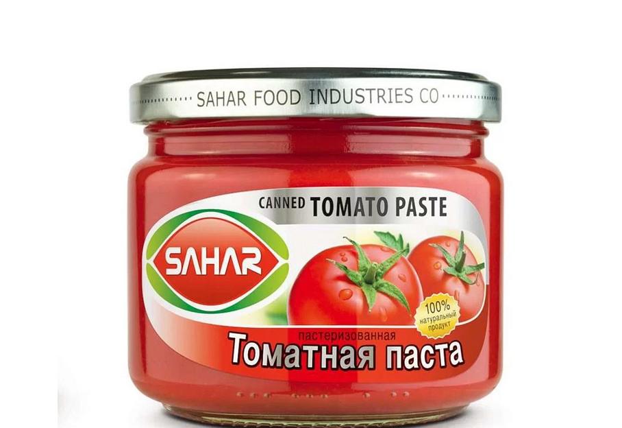 Томатная паста Sahar food в стекле 340 г ОПТ фото 1