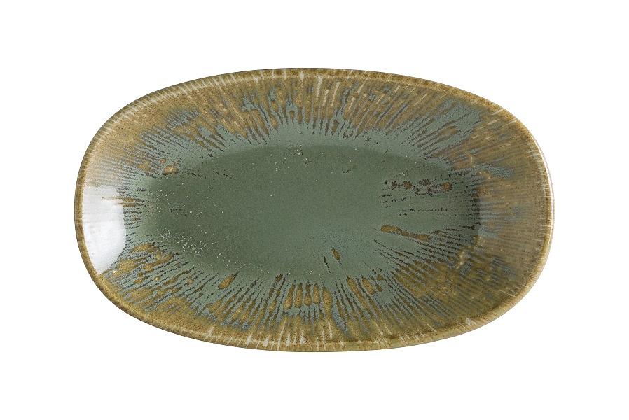 Блюдо овальное 240*140 мм. Снэл Зеленый чай, форма Гурмэ /1/12/ фото 1