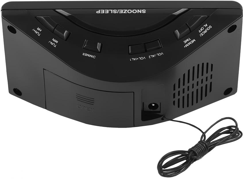 Радиобудильник Harper HCLK-1006 черный LED подсв:зеленая часы:цифровые AM/FM фото 5