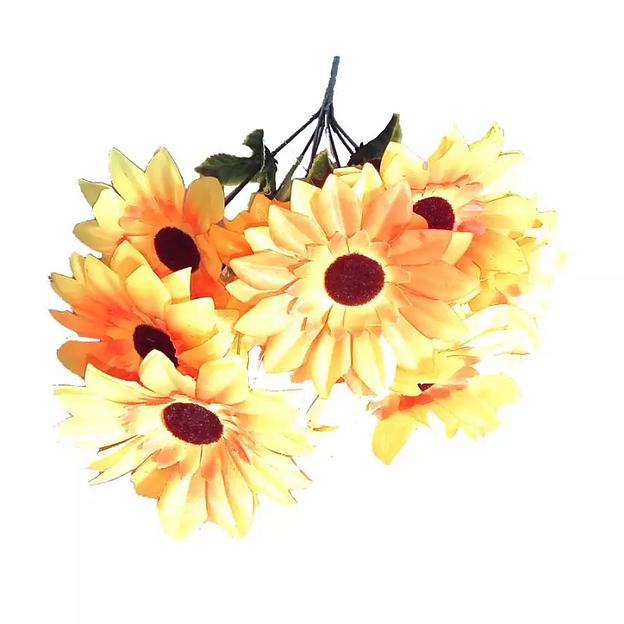 Букет с подсолнухами 8 голов 40см 333-111 фото 2