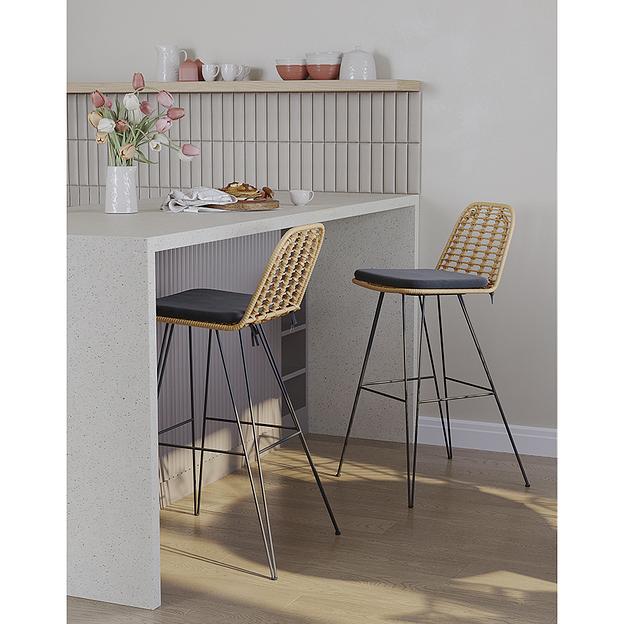 Стул барный Vetle Flat, ротанг фото 10