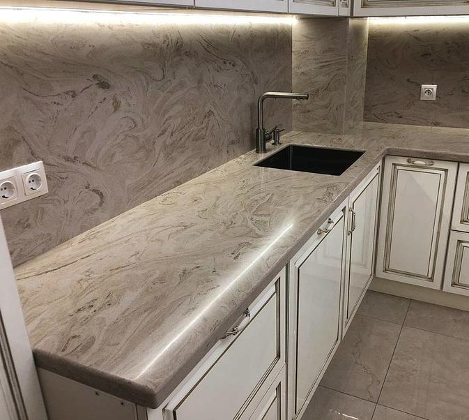 Кухонный фартук из искусственного камня 1 м2 фото 2