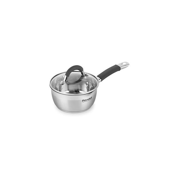 Ковш Rondell Flamme RDS-026, 1.3л, с крышкой, стальной фото 1
