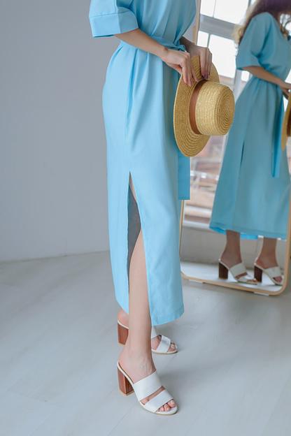 Платье цвет голубой ОПТ фото 1