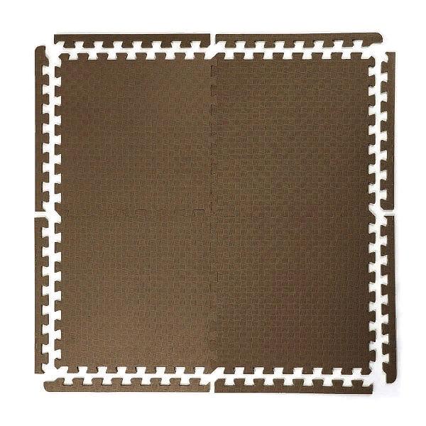 Мягкий пол "Спорт" Универсальный 50x50 см, толщина 1,4 см, тиснение плетенка, Цвет Коричневый, Толщина модуля 14 мм фото 1