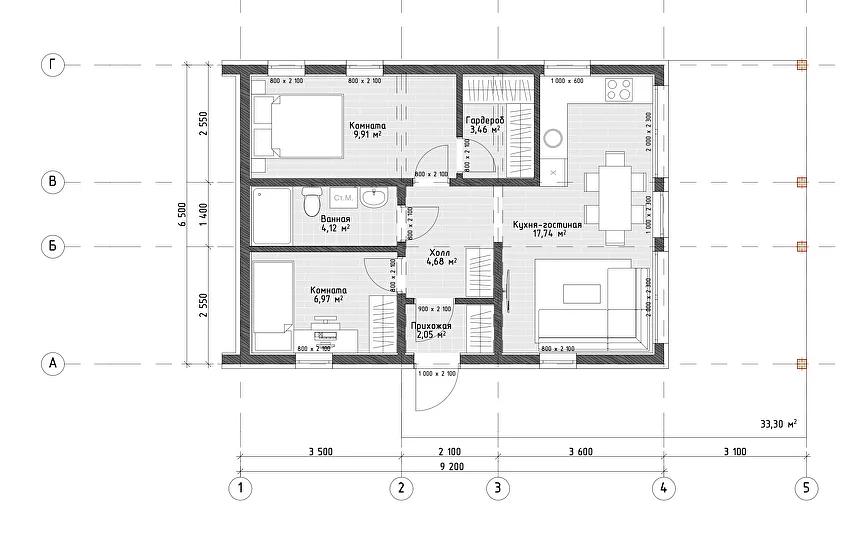 Строительство каркасного дома по проекту «Оля» фото 9