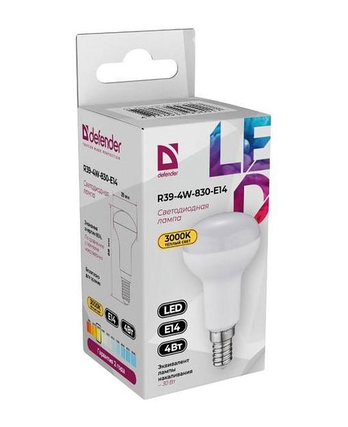 Defender Лампочка светодиодная R39-4W-830-E14 рефлектор, 3000 К, теплый белый, 1 шт. фото 1