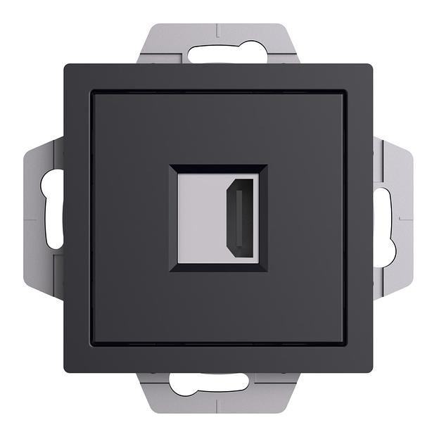 ATLASDESIGN РОЗЕТКА HDMI, механизм, КАРБОН фото 3