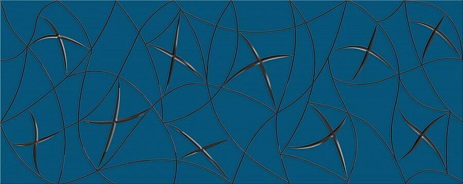 Плитка керамическая AZORI Vela Indigo 505x201 декор Stella фото 1