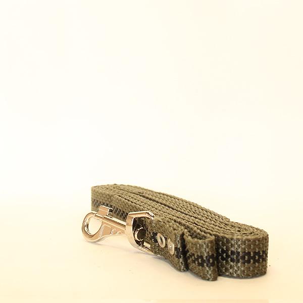 Поводок полимерный (капрон) зелёно-чёрный 1.5 м ОПТ фото 2