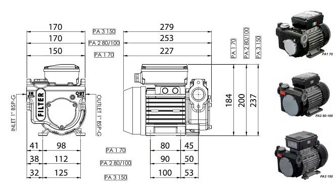 Насос для перекачки дизельного топлива Adam Pumps PA 2-80 фото 6