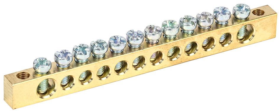 Iek YNN11-12-100 Шина PEN "земля-ноль" 6х9мм 12/2 (12групп/креп по краям) ИЭК фото 1