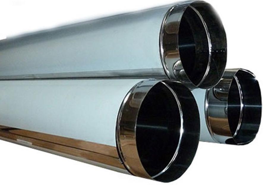 Воздуховод из нержавеющей стали AISI 430 зеркальный фасонная деталь нестандартной длины толщиной 0,5 мм фото 1