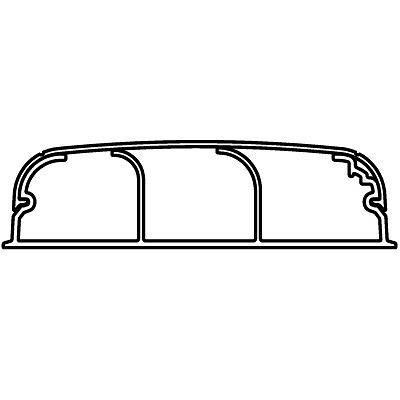 Кабель-канал плинтусного типа 90х25 мм, трехсекционный, с крышкой фото 1