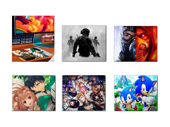 Коврик для мыши 233×195 мм (множество рисунков), опт фото 1