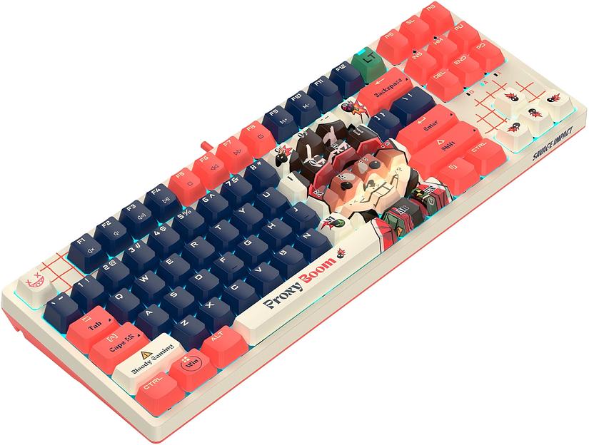 Клавиатура A4Tech Bloody AT87 Proxy Boom механическая бежевый/красный USB for gamer LED (AT87) фото 4