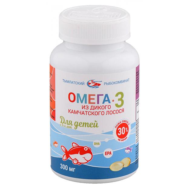 Рыбий жир «Омега-3 из дикого камчатского лосося» для детей 300 мг опт фото 1